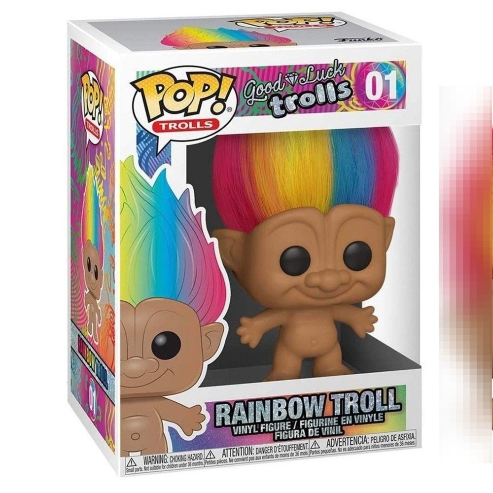 Funko Pop Trolls Rainbow Troll 01 Vinyl Figure Good Luck Trolls Multi Color New